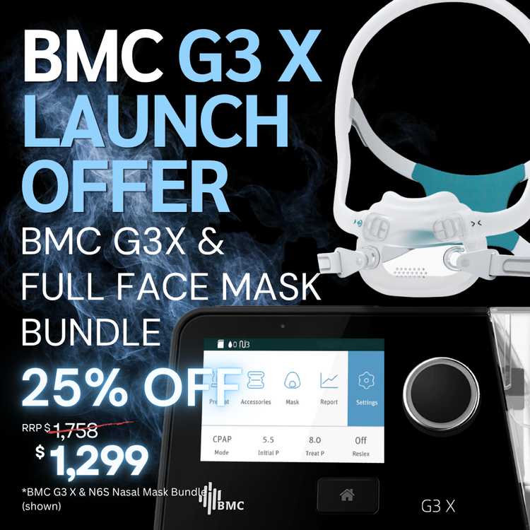 BMC G3 X Launch Sale | G3X Auto CPAP & Full Face Mask Bundle - $1,299