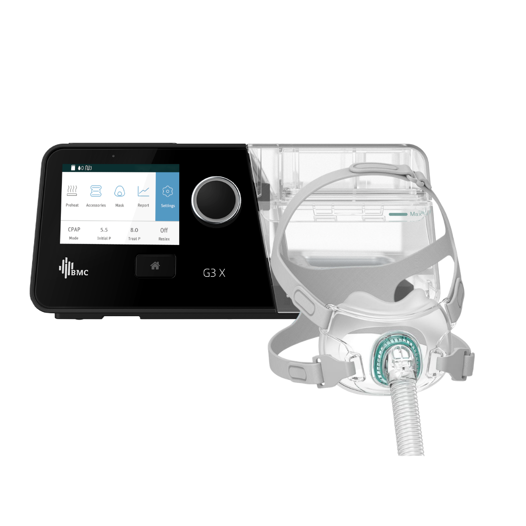 BMC G3 X - Auto CPAP (APAP) Machine & F6 Full Face Mask Bundle