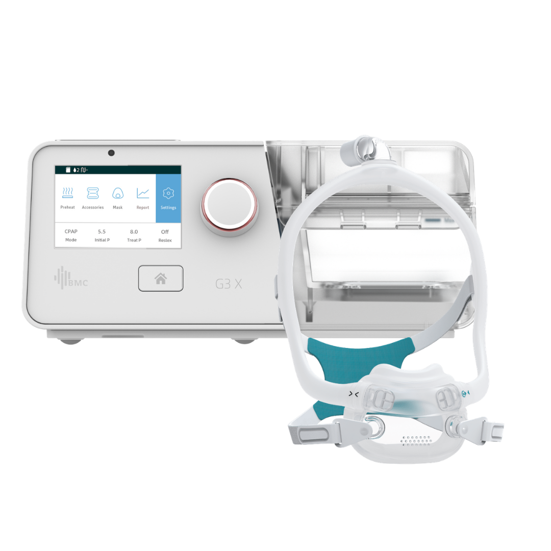 BMC G3 X - Auto CPAP (APAP) Machine & F6S Full Face Mask Bundle